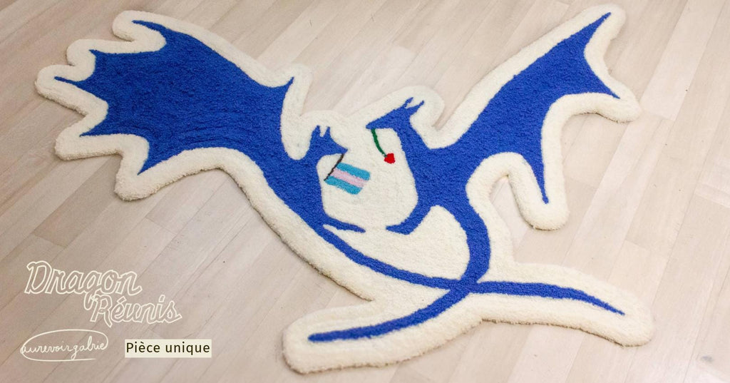 Tapis tufté « Dragons Unis », pièce unique