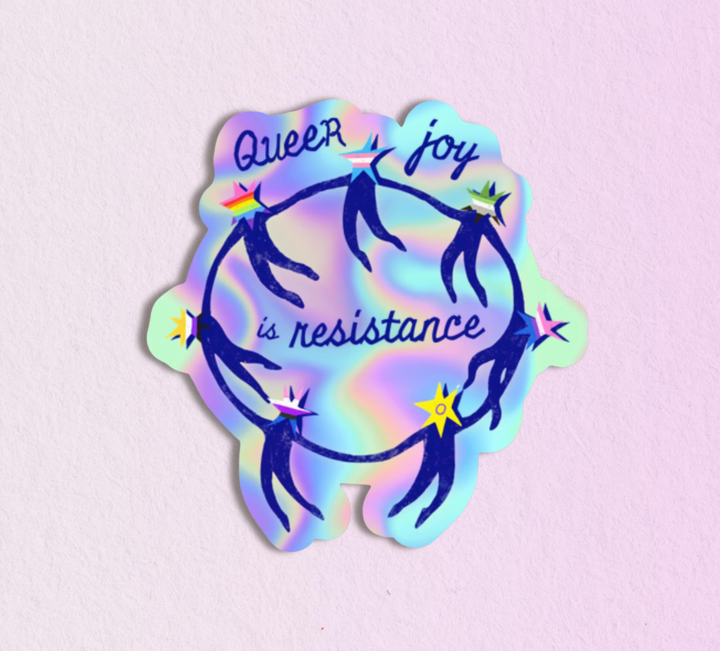 Queer Joy Is Resistance ✶  Sticker Holographic