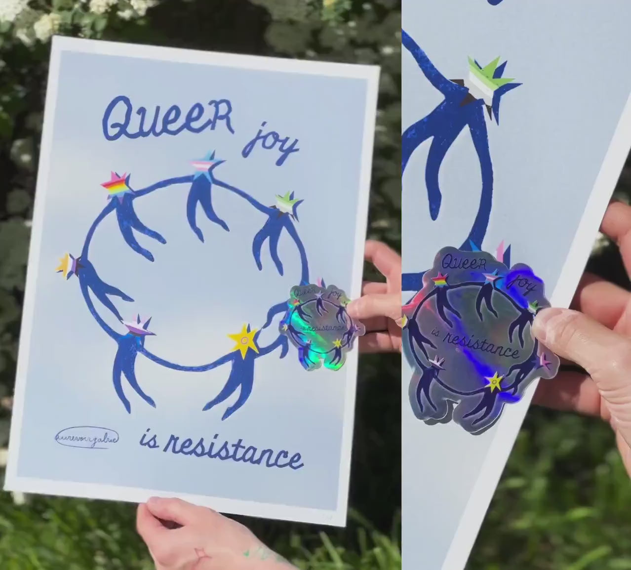 Queer Joy is Resistance ✶ A3 poster + Sticker