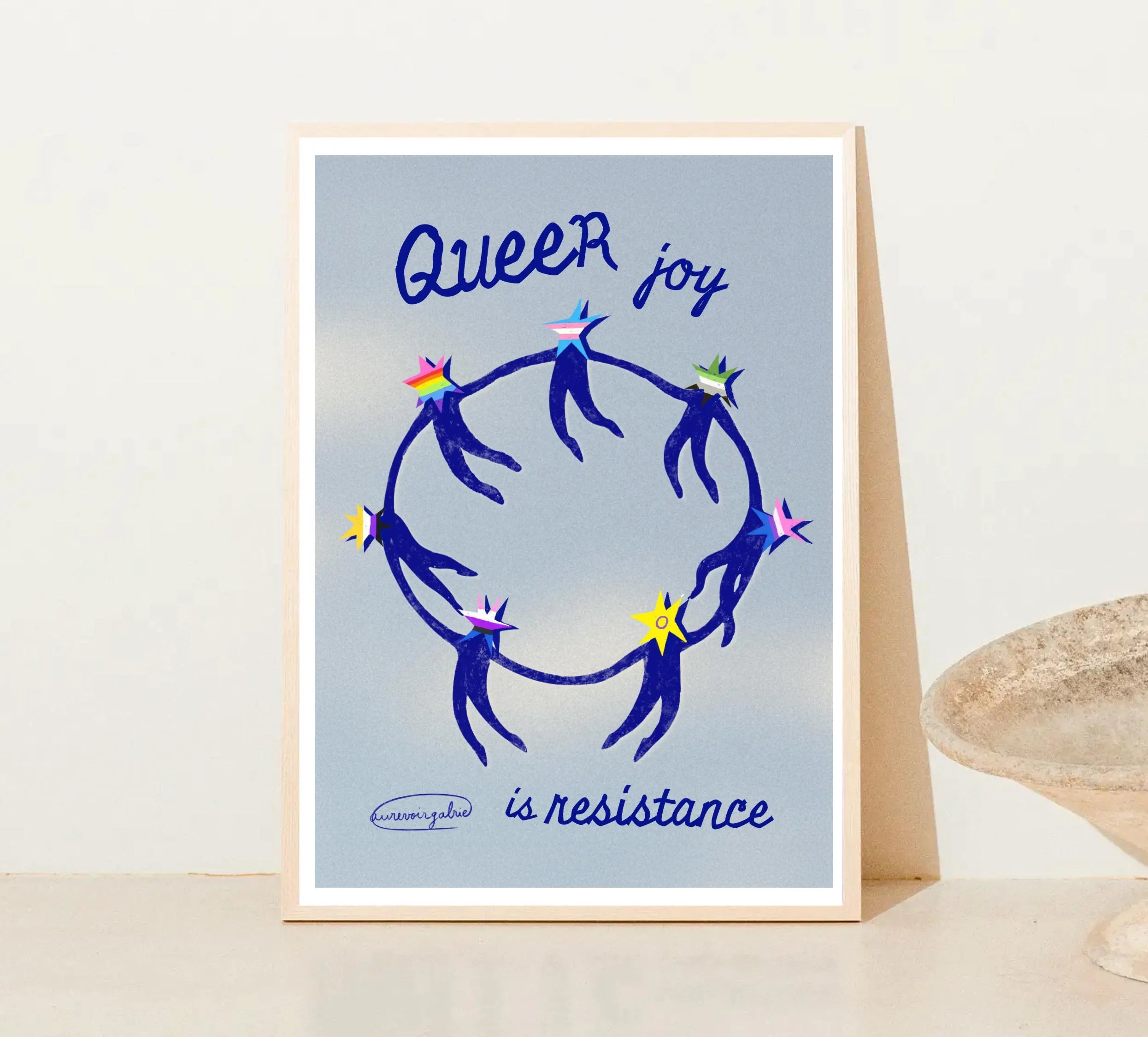 Queer Joy is Resistance ✶ A3 poster + Sticker