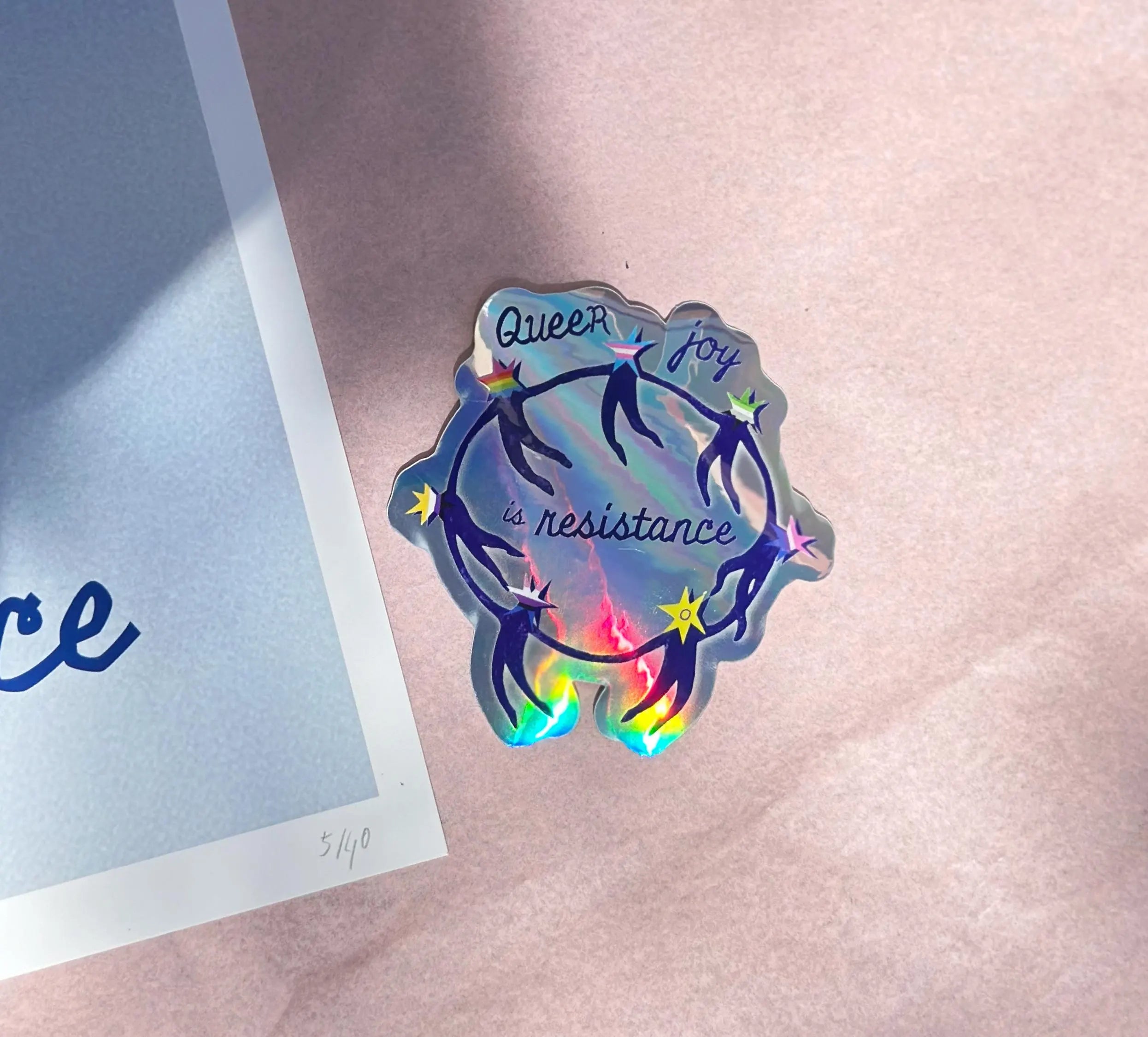 Queer Joy is Resistance ✶ A3 poster + Sticker
